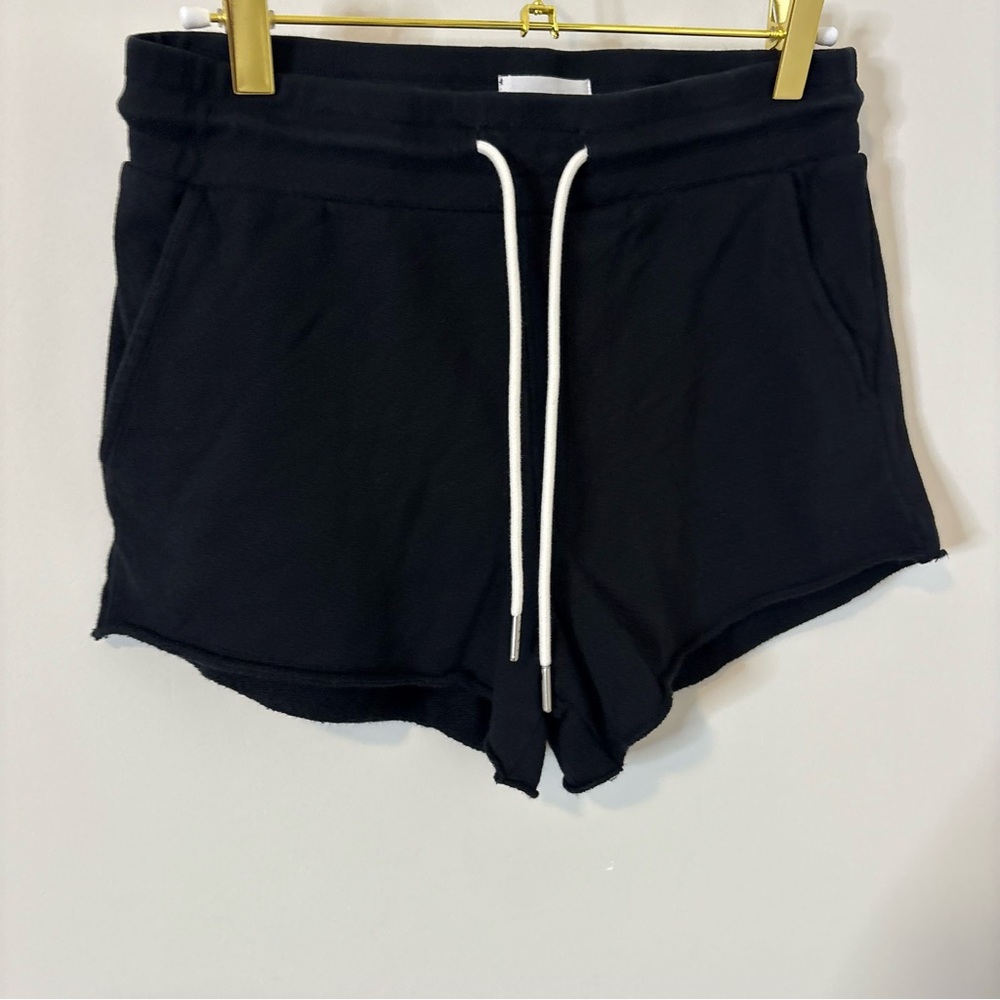 MATE the Label Black Athletic Lounge Shorts with White Drawstring